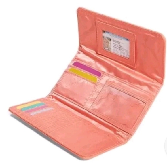 Vera Bradley Pixie Confetti Tri Fold Pink Multi Color NWT - Picture 2 of 6